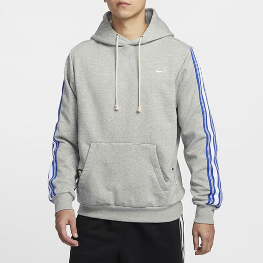 耐克（NIKE）卫衣男装上衣 2025秋季新款CNY龙年限定加绒休闲运动服连帽套头衫 HJ3882-063调色暗灰/淡象牙白 2XL
