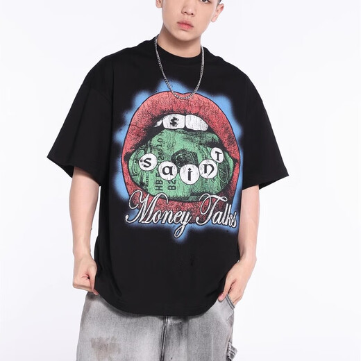 Saint Michael vintage beauty wash water retro FOG heavy loose cotton couple short-sleeved T-shirt 1098 white M