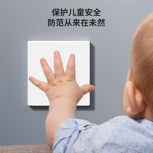 Puxi插座保护套防儿童触电86型装饰遮挡盖板面板封口盖保护罩遮丑盖 86【卡扣式】防儿童盖 白色