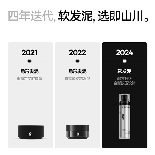 即山川软发泥 哑光自然蓬松男士造型定型发蜡发胶发泥 软发泥50g
