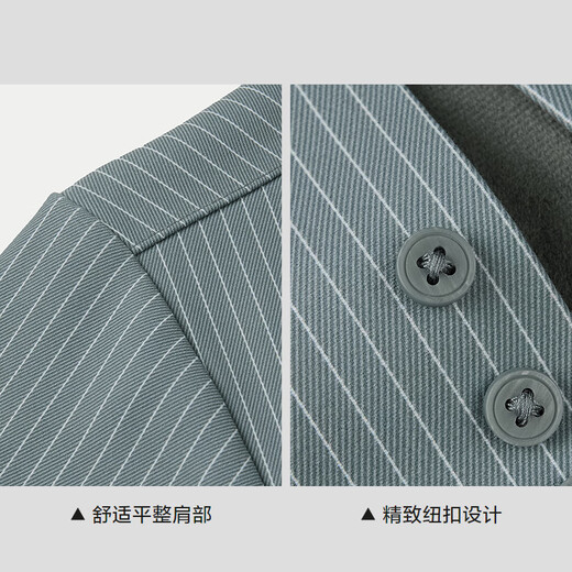 Heilan long-sleeved shirt men's winter 26 new light business fashion series velvet shirt men HNEAW4J056A green gray stripes 5B XS 165/84A recommended 117~126Jin Jin equals 0.5 kg