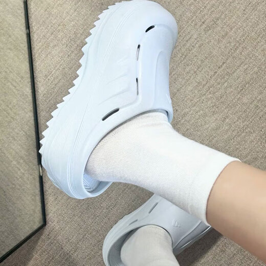 阿迪达斯 （adidas）包头拖鞋男鞋女鞋2025夏季新款波波凉鞋厚底凉拖鞋轻便休闲运动鞋 JR9273浅蓝 36.5