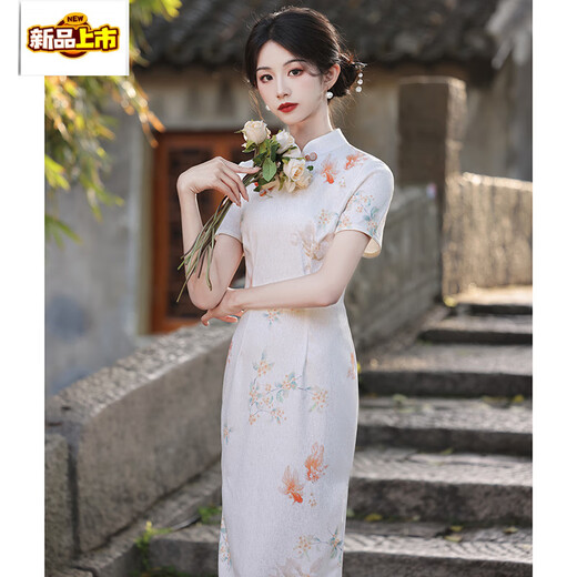 Le nouveau style chinois Cheongsam Koi à l'examen d'entrée au collège remporte le style national pour envoyer l'examen pour l'examen d'entrée du lycée d'été de style, remportant tous les jours portable 683 <Persimmons et kinkons> s