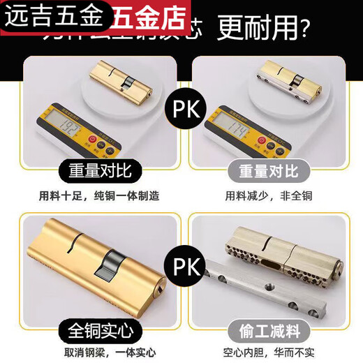 
Shantou Lincun lock core security door universal lock core super c-grade blade anti-plitting lock core abc with key lock door 13540+95