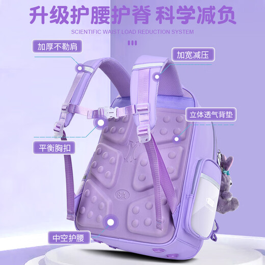 JCZS Deutsche Schulbag Rice Girl Grundschüler Klasse 134 bis 6 2025 Neues Modell Wirbelsäulenschutz und Belastungsreduzierung Kinder -Rucksack für Frauen Neues Model Kurozi Small Trompete [Geben Sie drei Karten]
