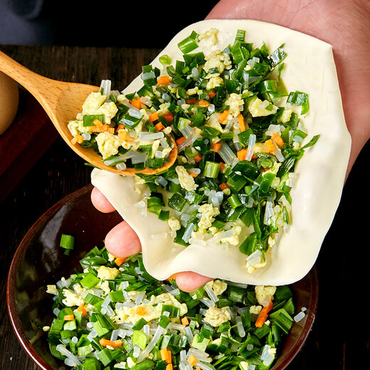 Tianhai Tibetan thin-crust leek and egg pie 800g*2 bags of leek box instant breakfast noodles New Year's gifts sent directly from the source