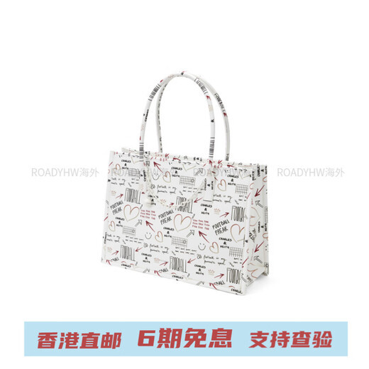 Calvin Klein足球套装时尚大容量百搭款小ck包包托特包单肩包 大号 女款 多色 White白色 L