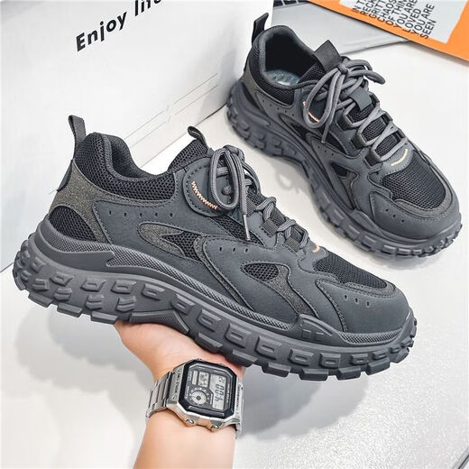 Chaussures masculines Huilirui en été Nouveau style Breatch Men's Construction Site de construction Travail antidérapant Protection de travail résistant au travail Chaussures Sports de papa
