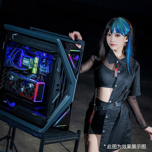 ASUS ROG family bucket 9800X3D/RTX5080 Night God host RTX5070Ti Raptor graphics card Genesis God desktop assembly thousand frames e-sports game AI rendering DIY assembly machine with three 9800X3D+RTX5070Ti Raptor