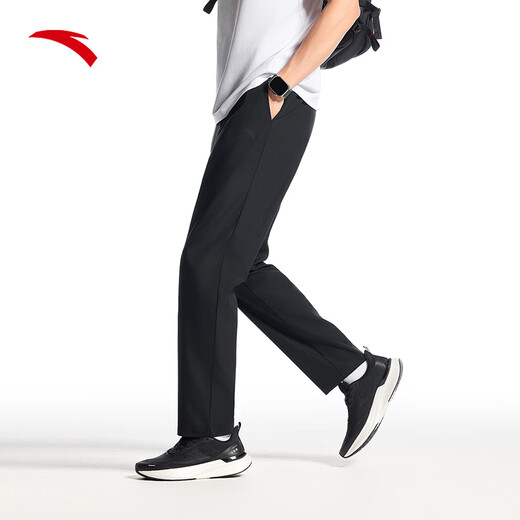 
Anta (ANTA) Elite Business Sports Pants | Anti-Wrinkle Pants Men's Sun Protection Autumn Sports Pants Straight-Picked Casual Pants [Water-Repellent Pants] Basic Black 7509-4 L (Men 175)