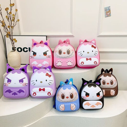 New Rakkatoon kindergarten schoolbag for boys and girls super light burden reduction backpack for children small schoolbag for 813ss cute pink Katie cat