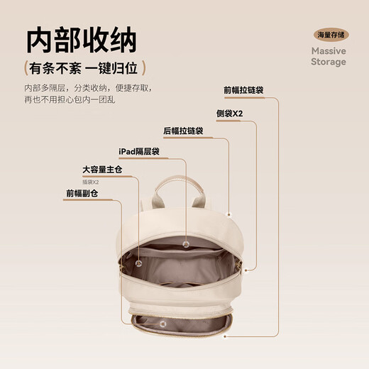 POLO双肩包女旅行书包笔记本ipad包防泼水包休闲百搭通勤背包七夕礼物