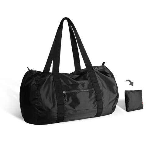 Pack Allpackall plegable Bolsa de viajes Bolsa de deportes para hombres Bolsa de almacenamiento de gran capacidad Bag de carro portátil Bolsa de equipaje Bolsa de viaje plegable - Negro