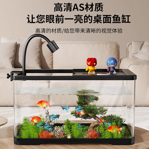 Turtle tank household landscaping filter circulation sun terrace climbing platform acrylic ecological mixed fish tank small turnover box water changer