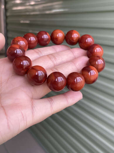 VZZS bracelet bracelet persimmon red flame red south red pendant south red necklace with Baoshan ring high-end