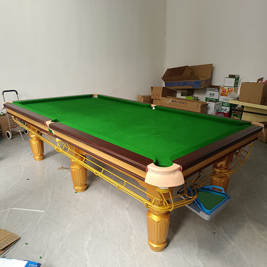 Jinnan pool table includes installation, standard 9-foot adult household Chinese-style black eight-ball table billiard case, Jing table top