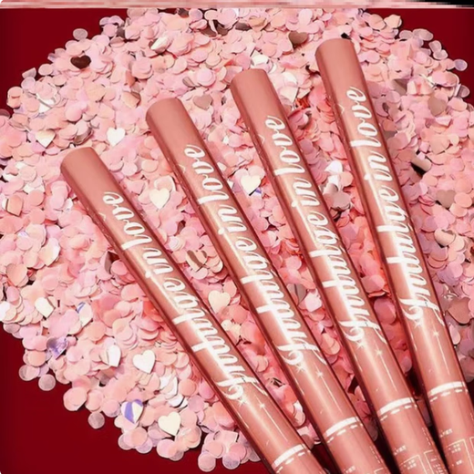 Jieyi Salute Fireworks Wedding Petals Ribbon Cone Cane Wedding Supplies Wedding Spray Cane Housewarming Joy Handheld Cone 4 Pack Galaxy Brilliant-Rose Pink