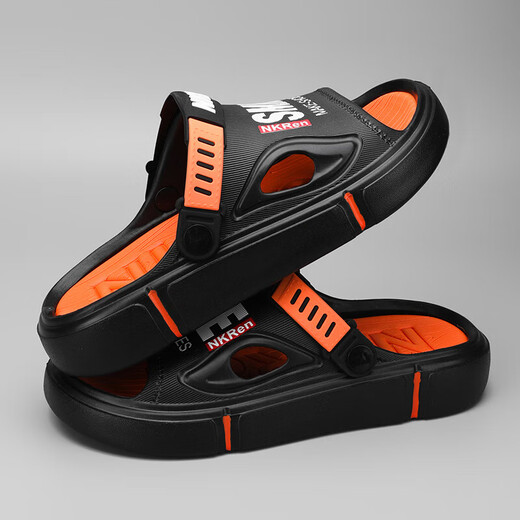 
Sandals men's 2025 new summer wear anti-slip anti-odor sports beach driving dual-purpose men's flip-flops men's black 41