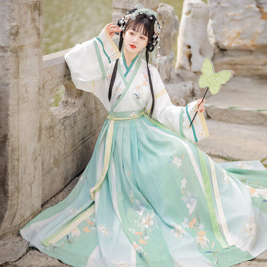 Biaoge Hanfu китайский стиль женский костюм 2025 Новый стиль национальный стиль награды [четыре сезона и весна] Костюмы Вей и Джин, внутренняя одежда + внешняя одежда + юбка, одинаковый размер
