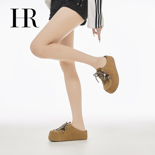 HR Helena Frauenschuhe 2025 Herbst neue Birkenstock-Schuhe dicker Soled-Zehen-Hausschuhe braun 38