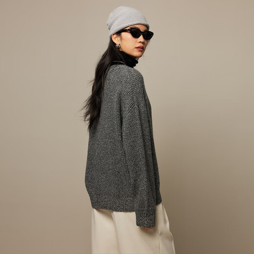 Séter de punto de alta gama Romon para mujeres 2025 Séter de lana de esclavos de belleza de otoño e invierno para mujeres para mujeres contrastante de color Top de dos piezas falso de dos piezas /155-90Jin [Jin equivale a 0.5 kg] -170-120Jin [Jin equivale a 0.5 kg]
