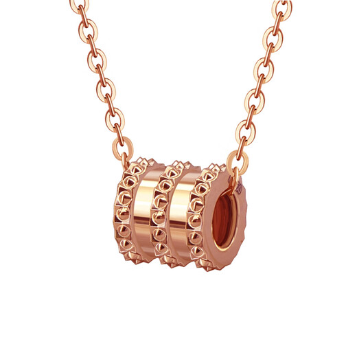 Slightly fashionable gold necklace for women, k gold pendant, 5g craftsmanship, 18K set chain, fine rose gold clavicle chain, upgraded to 18k hard gold yellow one