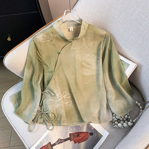 True Nouveau costume de robe de style chinois pour les femmes 2025 Spring New Style Slim Jirt deux pièces 12161 jupe brune S