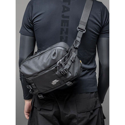 TAJEZZO M2 new trendy crossbody bag commuting and cycling men and women same style postal bag M2_black_3L capacity_can hold 8.3-inch flat panel