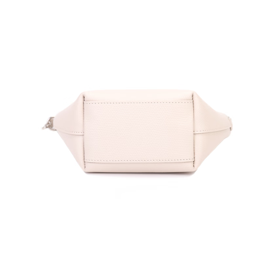 Longchamp Silver Hardware Accessoires Leder Eimerbeutel One-Shoulder Crossbody Handtasche Tasche Super Small Damen Light Beige Grundpaket (Bag + Staubbeutel)
