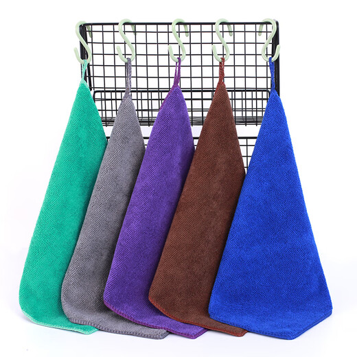 JCZS cleaning rags, special non-marking housekeeping towels, absorb water and do not shed lint, household cleaning, sanitation and housekeeping cleaning, 30*30, medium thickness, 5 colors mixed (10 packs)