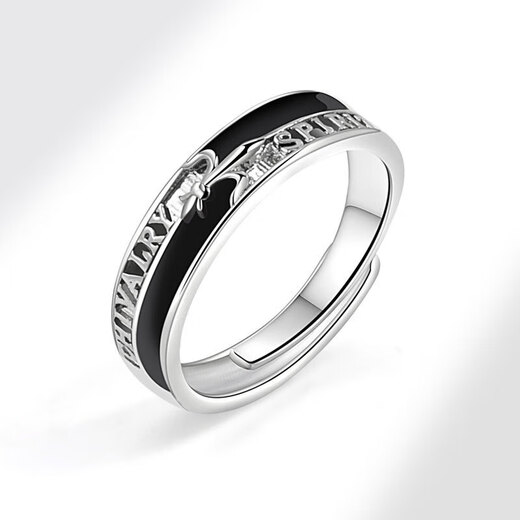 Simple men's ring ins niche trend single ring index finger ring personalized singles tail ring adjustable men's adjustable ring 1 pack - white gold opening adjustable