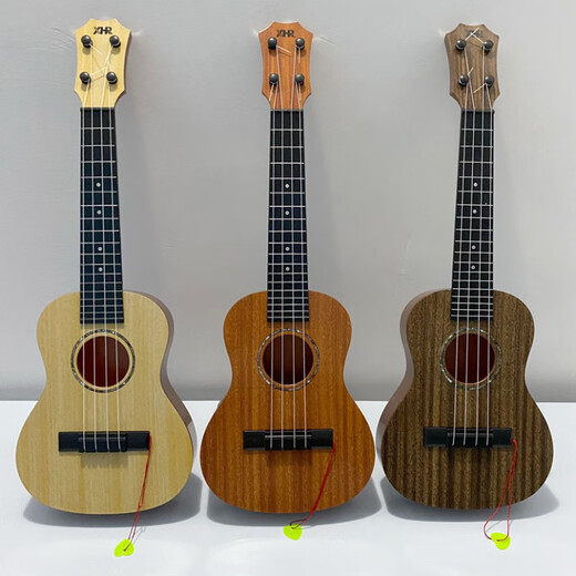 
GQP Children's Ukulele Small Guitar Large Size Playing Simulation Beginner Music Instrument Baby Music Toy Model Imitation Mahogany 38cm