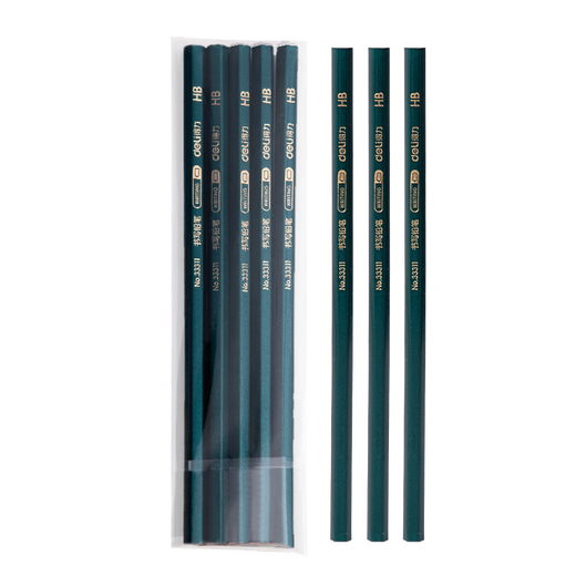 Deli Classic Green Pole 5 Hb Bleistift Protokoll Sechseckige Bleistiftstudentin Prüfung SKIZT Zeichnung Bleistift Schreibpraxis Schreiben Schreiben Geschenk HC829-HB Kindertag Geschenk Mädchen Mädchen Mädchen