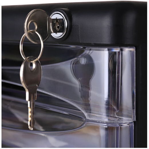 Deli File Cabinet Desktop 4-слойный хранение информационного шкафа пластиковый ящик для шкафа прозрачный шкаф Black 9794 (4-слойный) (4-слойный)