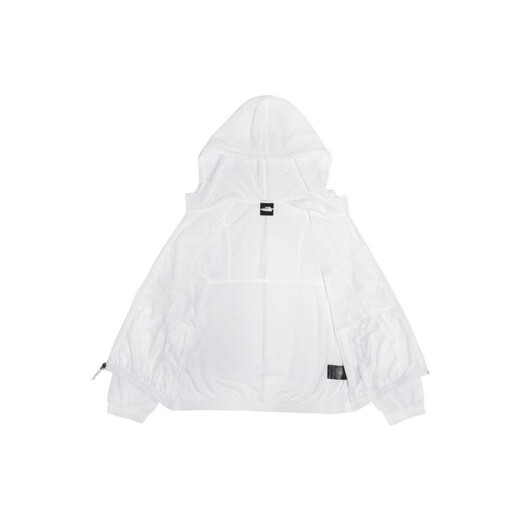 北面THE NORTH FACE 拉链纯色连帽长袖外套 女款 白色 白色 M