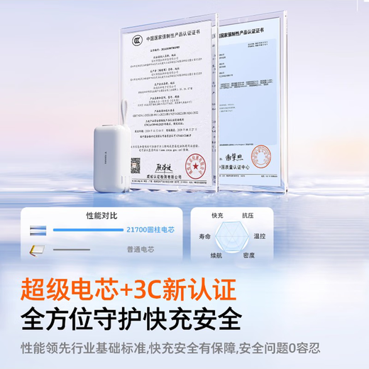 Tulas power bank 3-in-1 free charging 3C certified for use on airplanes 10000 mAh Apple 17 mobile power supply with built-in retractable data cable 35W charger folding plug