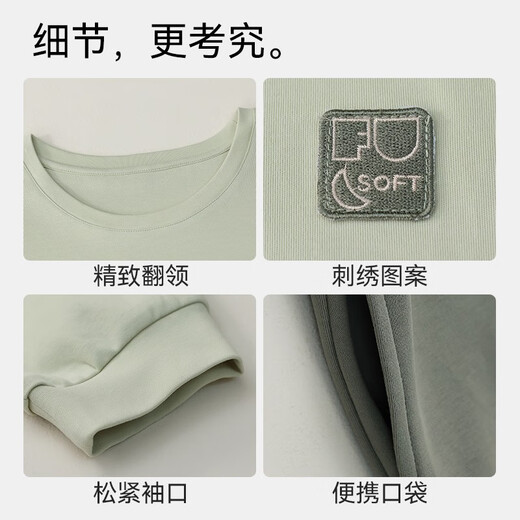 
Urban beauty lady couple one male and one female pajamas 2025 spring pure cotton round neck home clothing set 16787 men's style XL