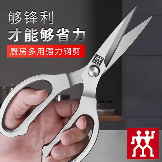 ZWILLING Ciseaux de Cuisine Allemands, Ciseaux Multi-Usages Domestiques, Ciseaux Alimentaires, Ciseaux à Os en Acier Inoxydable Commercial, Ciseaux à Os de Poulet, Ciseaux Monobloc Tout Acier, 1 Paire