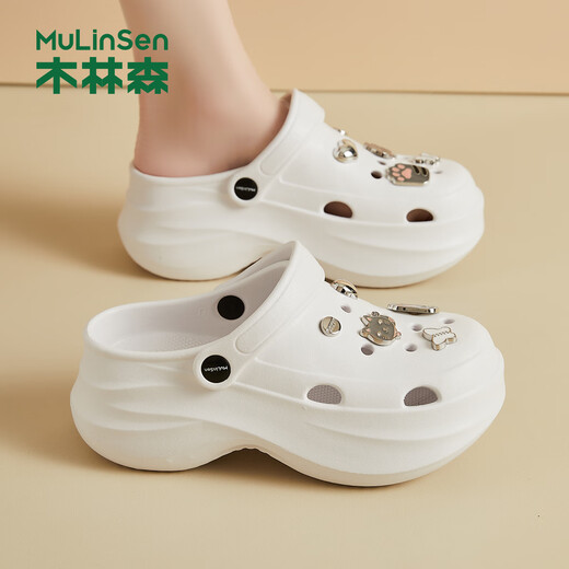 Mulinsen Hole Schuhe für Frauen tragen Scheiße-Strike-Feeling-Wolkensport-Strand Sandalen für Sommer Neue Style-Toe Dick-Soled-Sandalen für Frauen