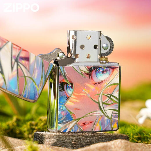 Zippo plus léger Zpoo Windproofropo Zppo Kerosène Gift Silver Firling Girl Silver [sans huile] Dy9902DK