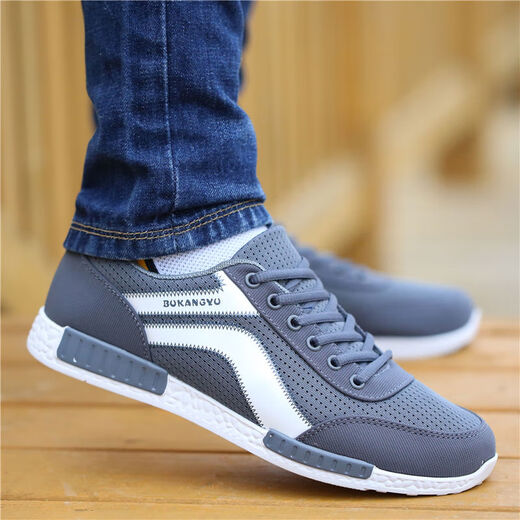 
YiYERED YiYERED Old Beijing cloth shoes men's spring breathable and odor-proof men's mesh casual gray 6167 mesh model 39