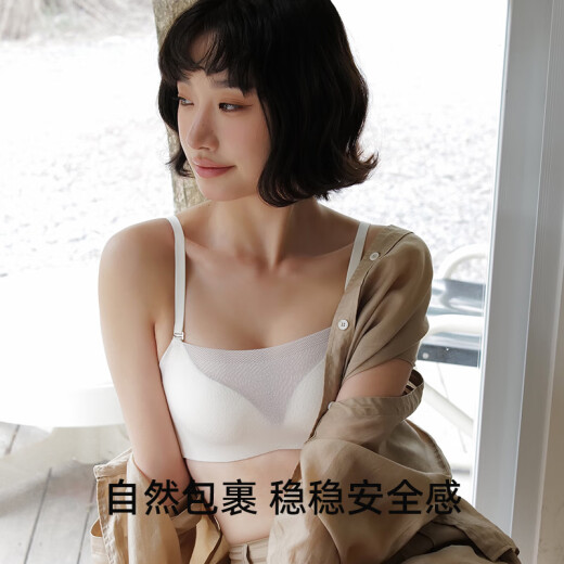 茜施尔（SHCER）25年夏季新款胸罩无钢圈内衣女小胸聚拢文胸可拆肩带抹胸美背 浅肤色 70B