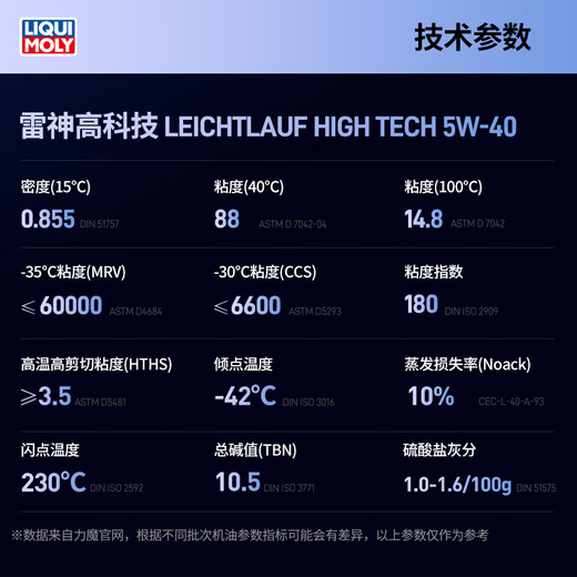 LIQUI MOLY imported from Germany high-tech Thor engine oil 5W-40 SP A3/B4 grade 5L automotive supplies