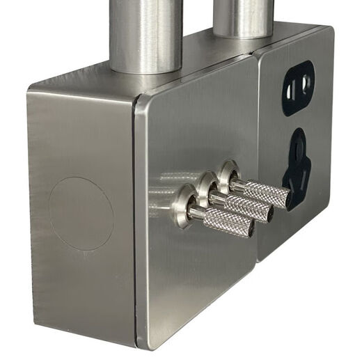 何佳功定制明装插座明装工业风开关不锈钢明线盒复古开关拨杆家用 四开单双控通用