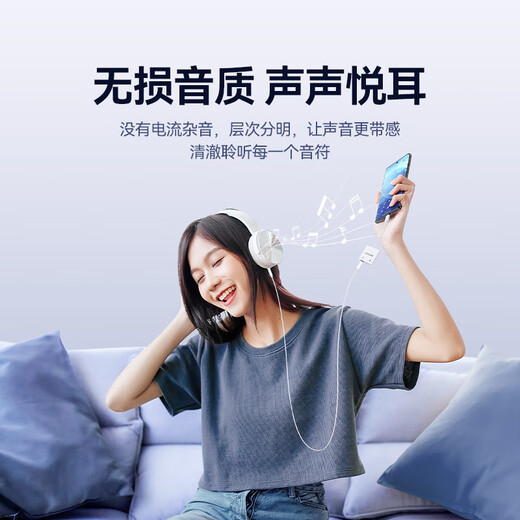 Shanze Headphone Adapter Type-C to 3.5mm Audio Converter Headphone Adapter Cable Charging and Listening to Music Two-in-One Suitable for Huawei Apple Xiaomi Splitter CC35