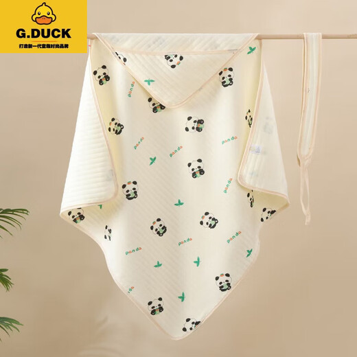 G.DUCKKIDSGDUCKKIDS baby quilt spring and autumn pure cotton newborn bag single newborn baby quilt quilt quilt warm swaddle warm beige lace angel bear