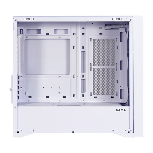 SAMA Capibara M1 PLUS weißes Computer-Matrix-Kühlgehäuse, großer Lufteinlass auf der Vorderseite/bis zu 12 Lüfterpositionen/360 Wasserkühlungspositionen/reservierte Typ-C-Löcher