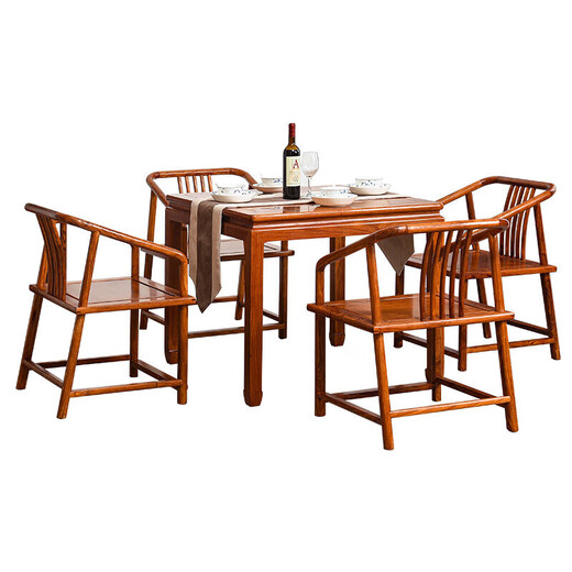 IKEA E-Home Brand Mall Huit Immortals Table Chine Chinese en bois massif table chaise chaise carrée des échecs de ménage Fleur 9898 * 98 * 75 Table simple