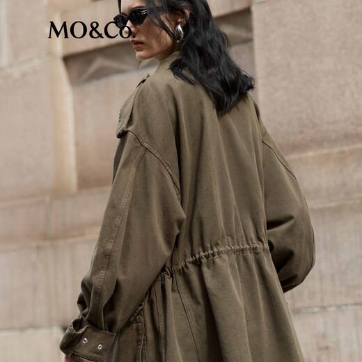 
MO/Co. Jacket Fall Cotton Neutral Hunting Jacket Working Pocket Shoulder Drawstring MBD3COTK01 Brown Green L /170