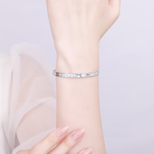 Chinese jewelry PT950 crushed ice happy lucky bracelet as a birthday gift for girlfriend and wife, about 21g 58#